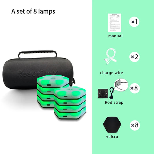 Portable Reaction Training Lights 8 Piece Set