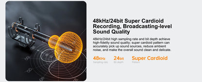 Portable Wireless Condenser Mic for iPhone Video and Podcasts