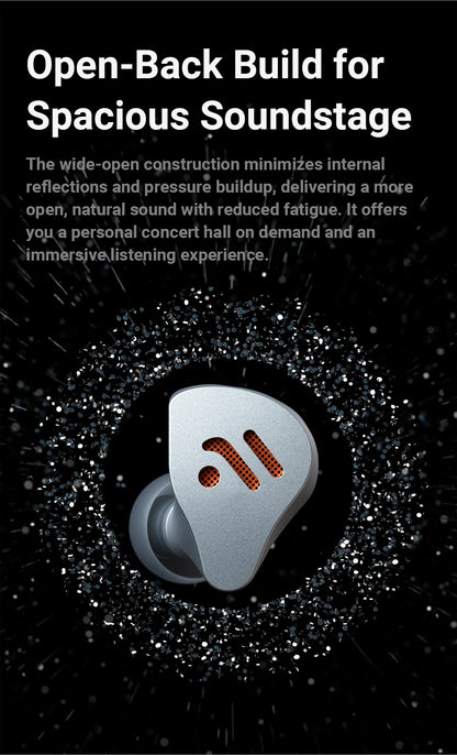 Open-Back HiFi IEM Wired Earphones Dynamic Driver