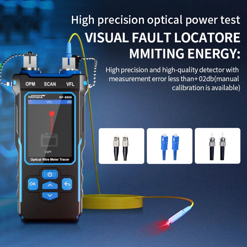 Professional Network Cable Tester with Optical Power Meter and VFL