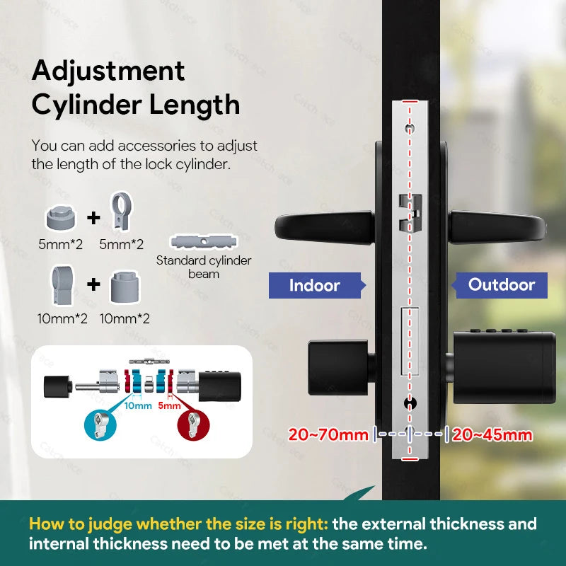 Smart Door Lock Fingerprint RFID Password TTLock App