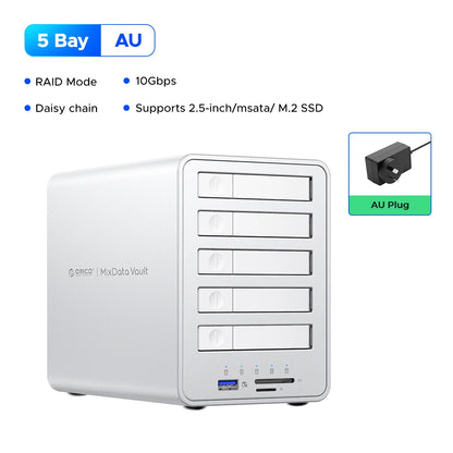 5 Bay M.2 SSD Enclosure 10Gbps Multi RAID
