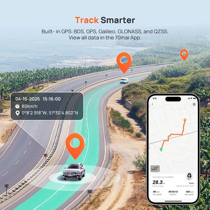 4K Front Rear Dash Cam GPS ADAS