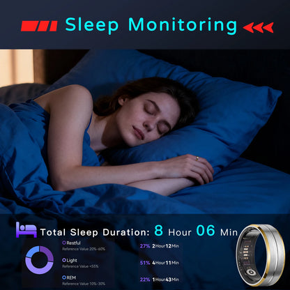Smart Ring with AI Analysis Fitness and Sleep Tracking