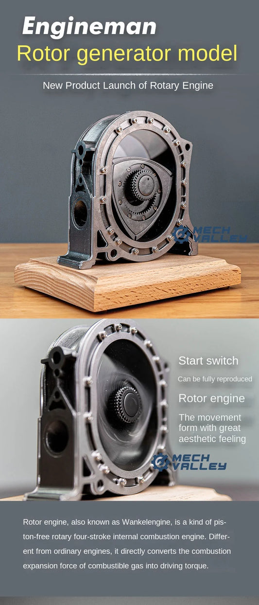 Metal Rotary Engine DIY Assembly Kit Mechanical Model Toy