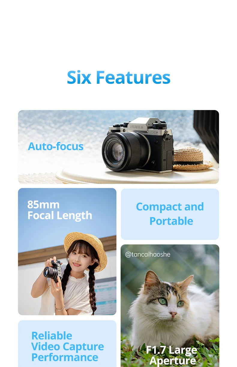 56mm F1.7 APS-C Autofocus Lens Fujifilm