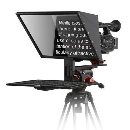 Portable DSLR Teleprompter with iPad and Smartphone Support