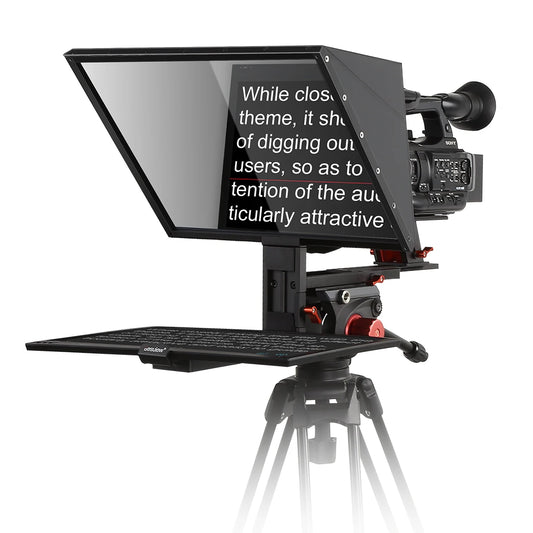 Portable DSLR Teleprompter with iPad and Smartphone Support
