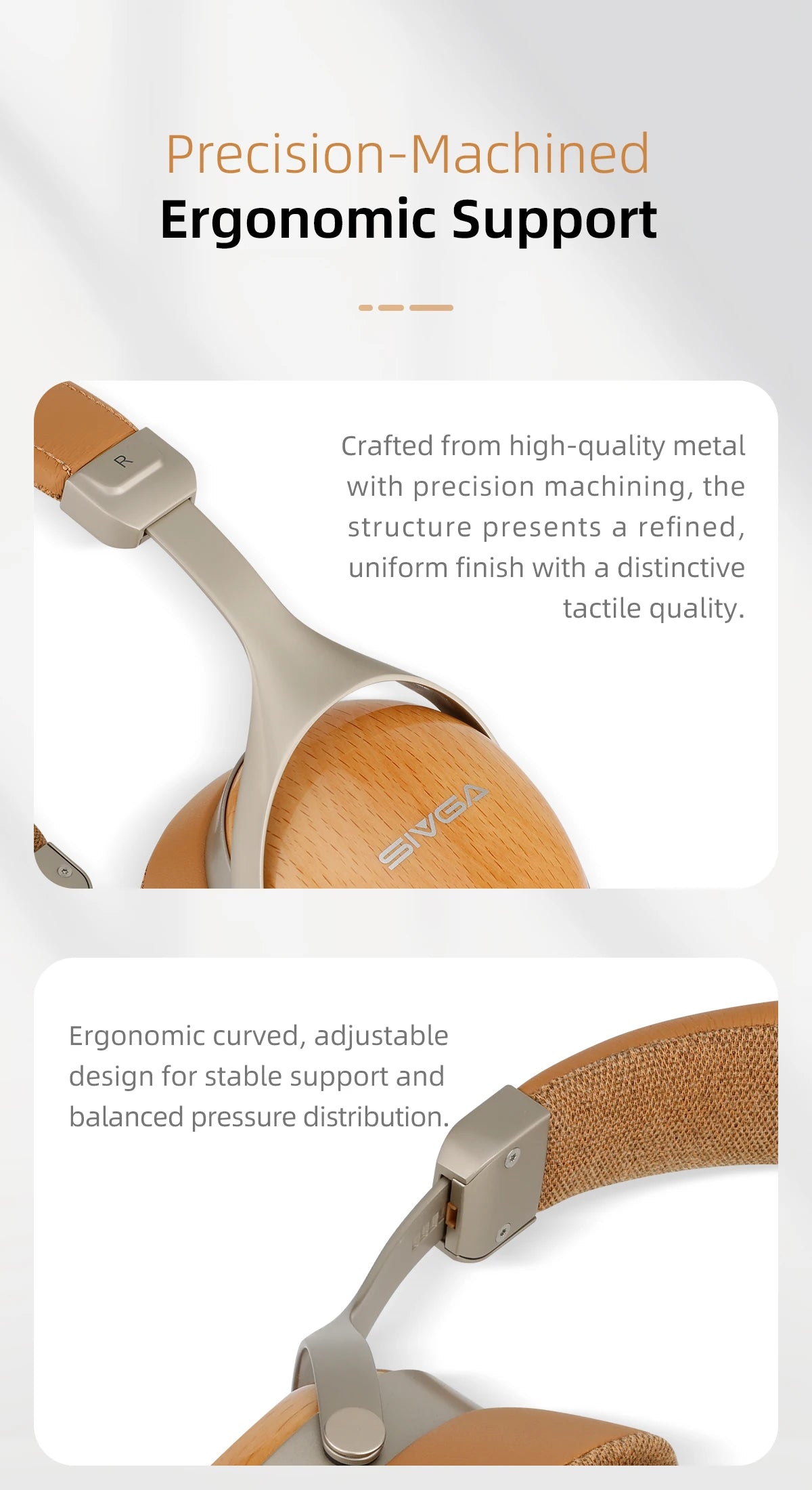 Premium Beechwood Over Ear Hi-Fi Headphones 50mm Drivers