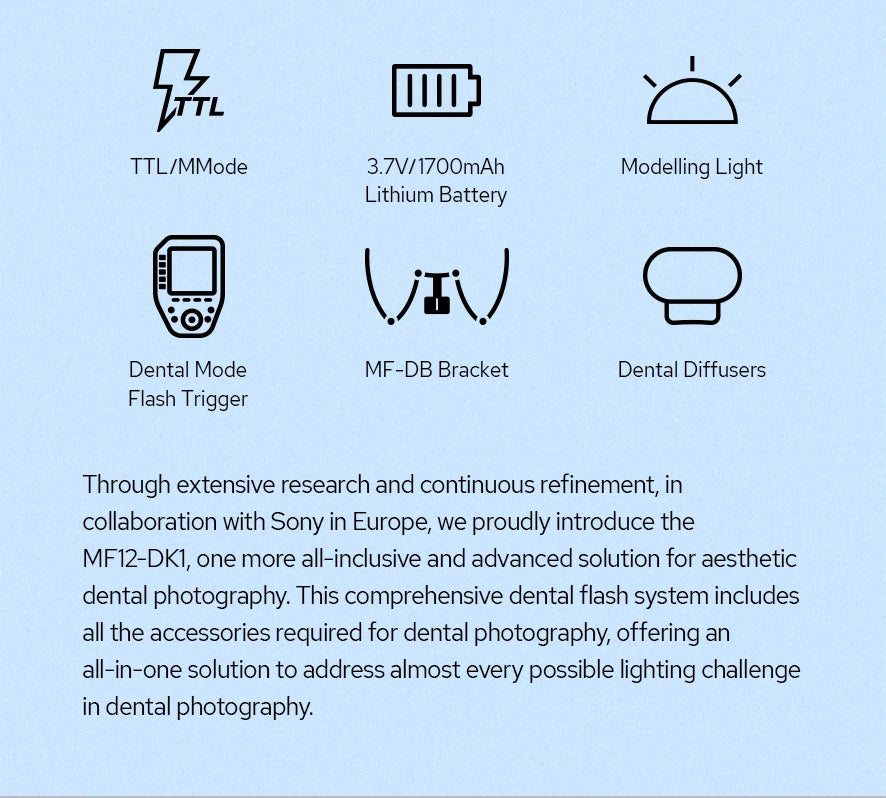 MF12 Dental Flash System with Wireless TTL Control