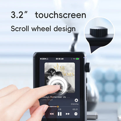 Portable Red Hi-Res Music Player Bluetooth WiFi MQA