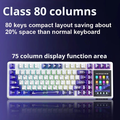 Mechanical Gaming Keyboard with 3.98 Inch IPS Touchscreen