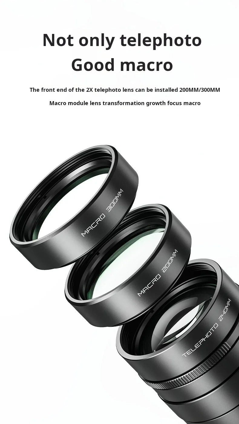 Telephoto and Macro Lens Two Times Magnification for Phones