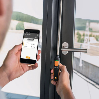 Smart Thermal Anemometer with Smartphone Control