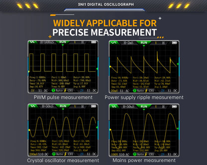 Smart 50MHz Bandwidth Oscilloscope for Signal Analysis