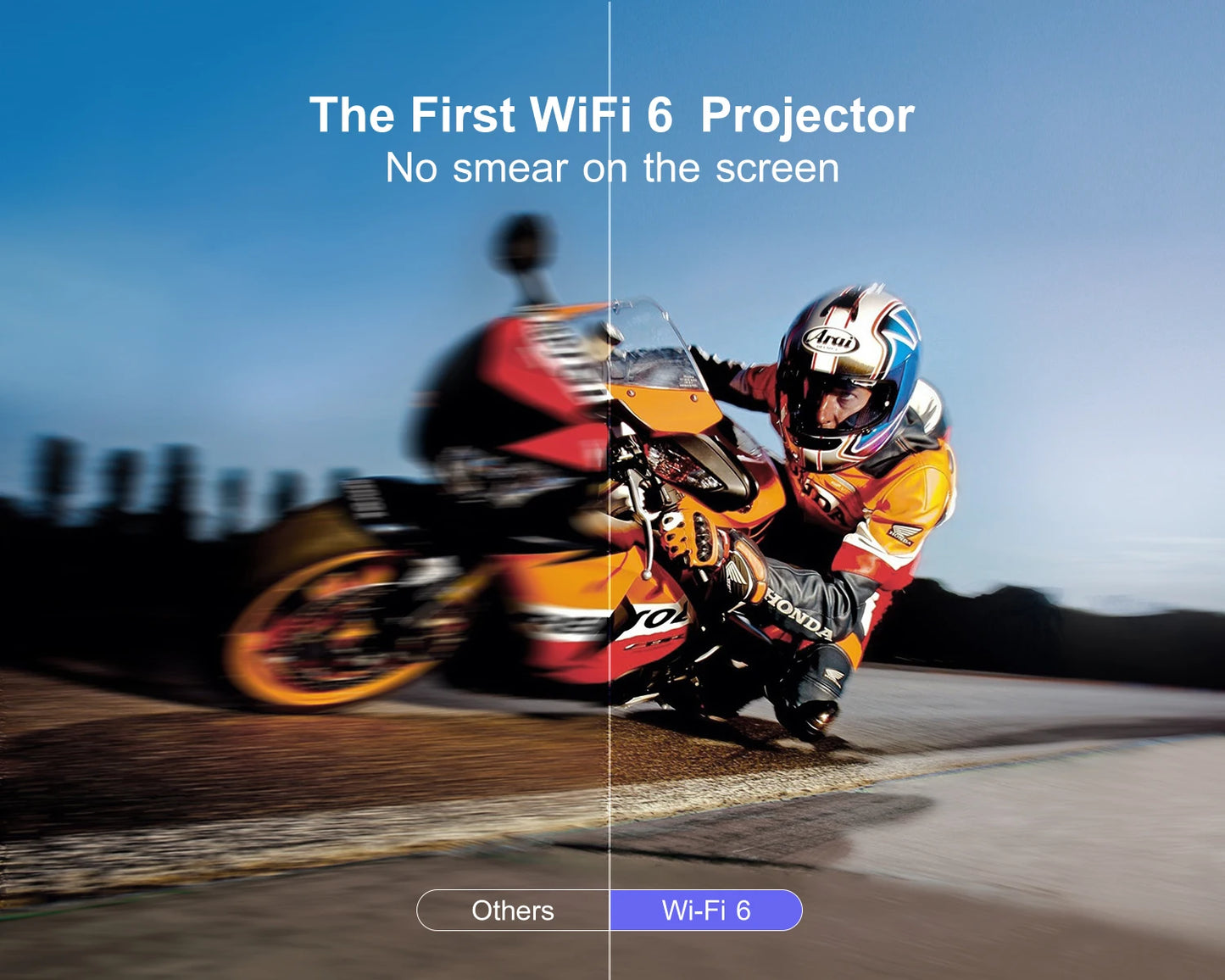 4K Support 1080p WiFi Bluetooth Projector with Auto Focus