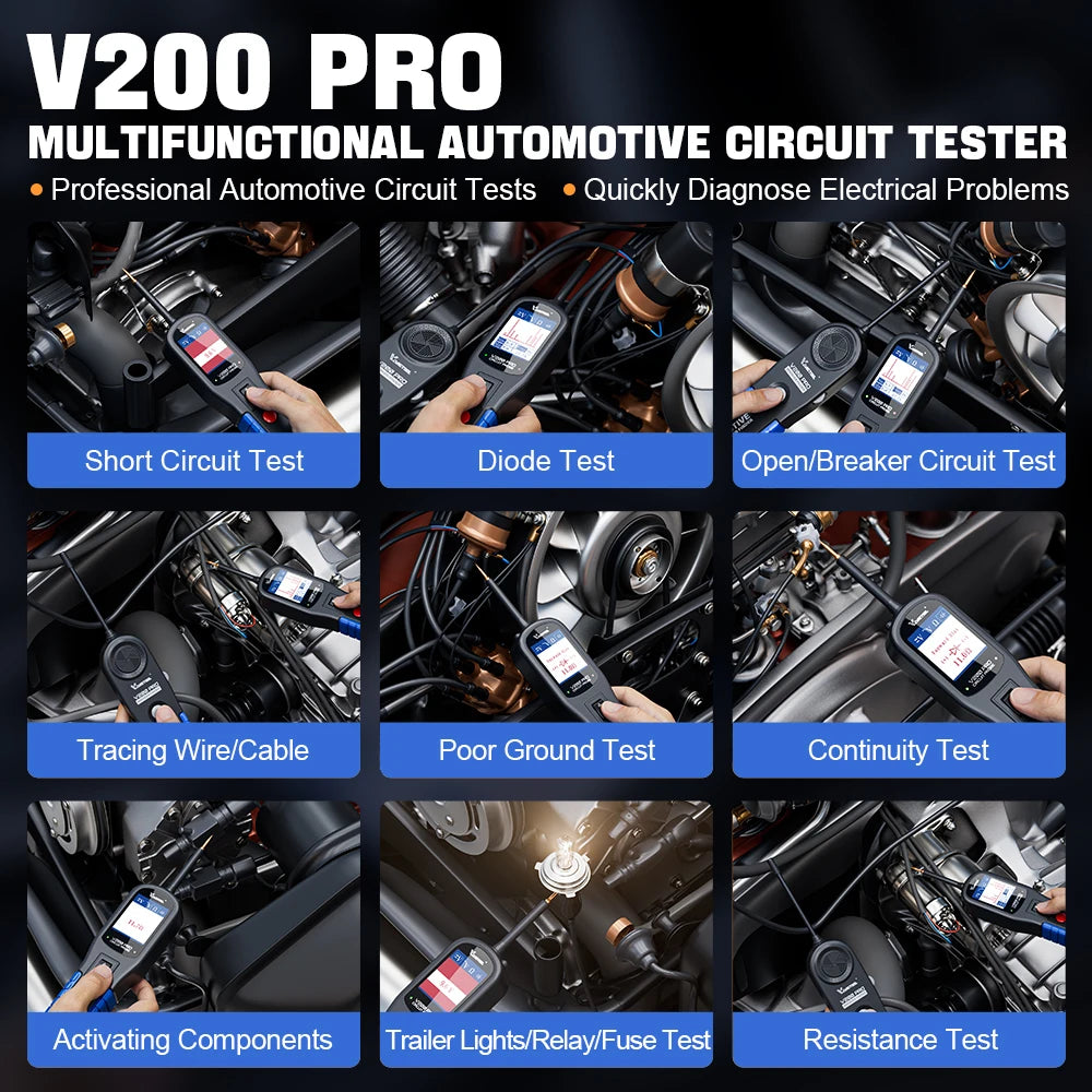 Automotive Circuit Tester with Relay & Fuse Finder V200 PRO