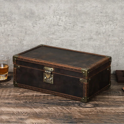 10 Slot Genuine Leather Watch Storage Case