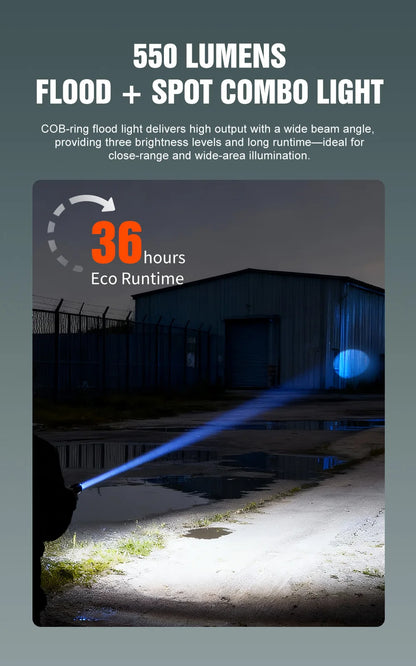 Compact Rechargeable Flashlight with Fast USB-C Charging