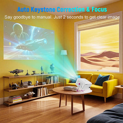 Portable 1080P Projector with Auto Focus Android 11