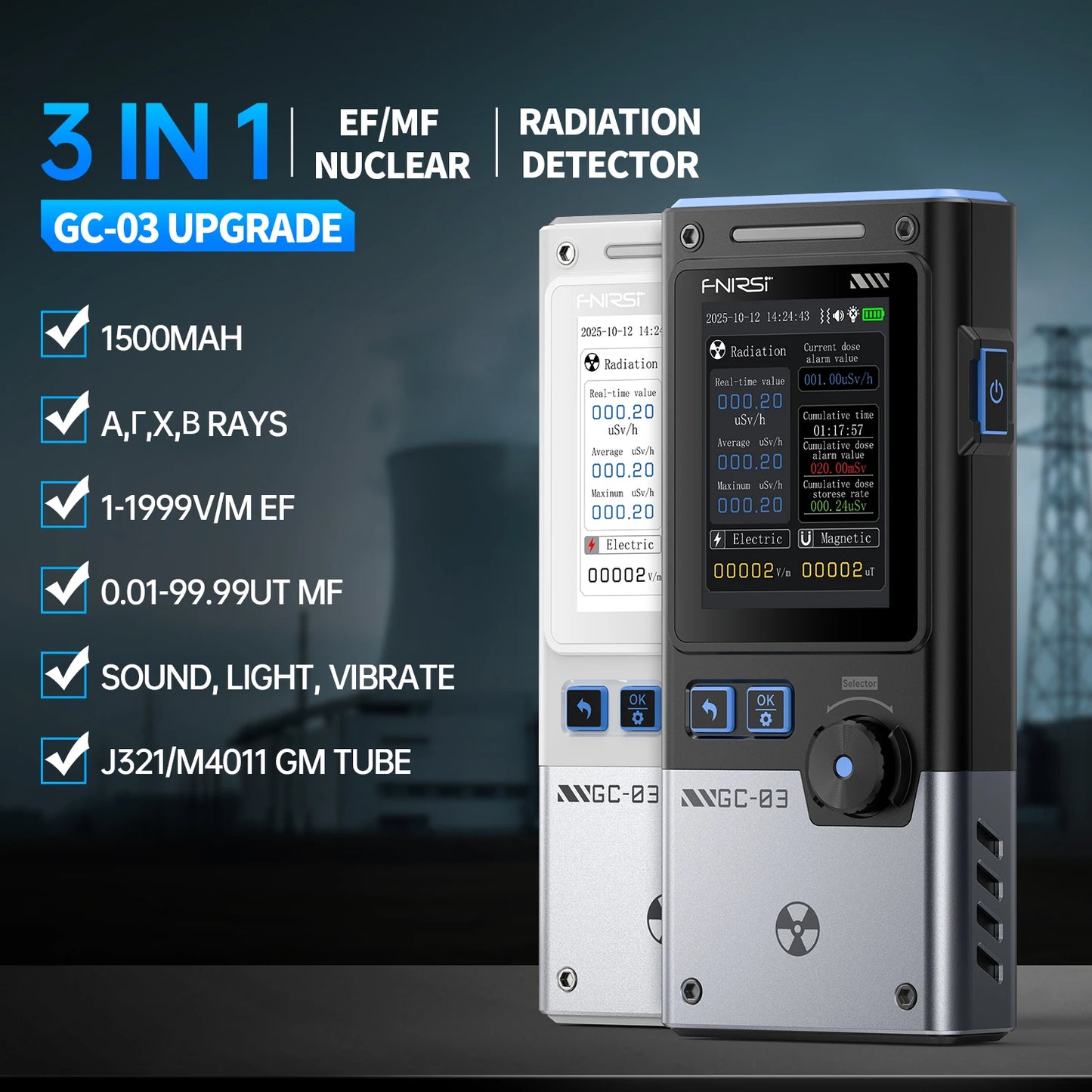 Electromagnetic Radiation Detector RF EMF Temperature Tester