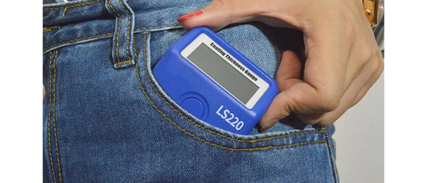 Paint Coating Thickness Tester 0–2000μm with LCD Display