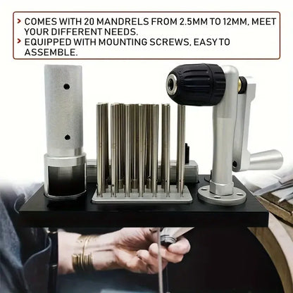 Stainless Steel Jump Ring Maker with 20 Mandrels