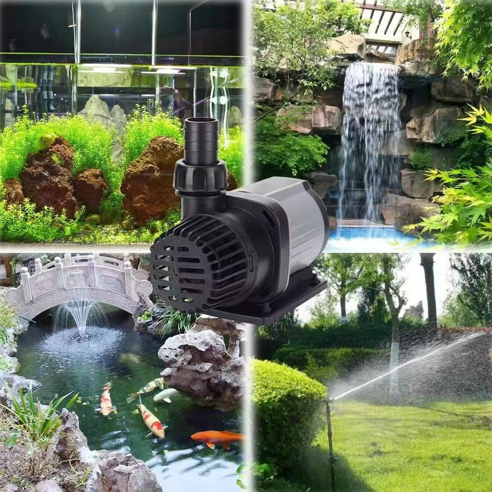 DC Submersible Aquarium Pump 12000L/H 10-Speed Flow Control