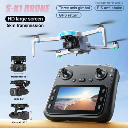S-X1 GPS Drone 8K Camera 10KM FPV Quadcopter