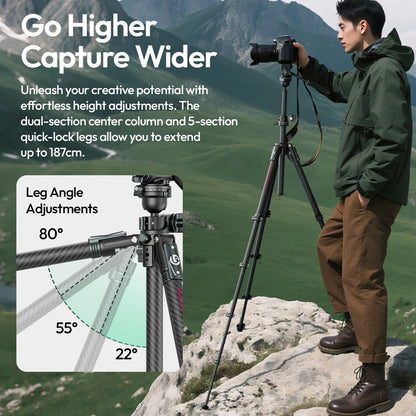 Professional Camera Tripod 5kg Load with 360° Pan