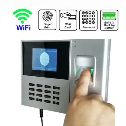 Portable Biometric Time Clock with WiFi and Backup Power