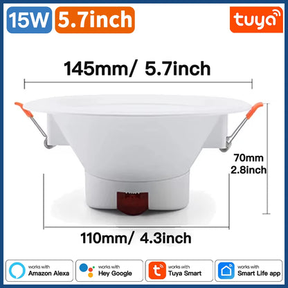 115-135mm 15W RGB WiFi Downlights 4 Pack