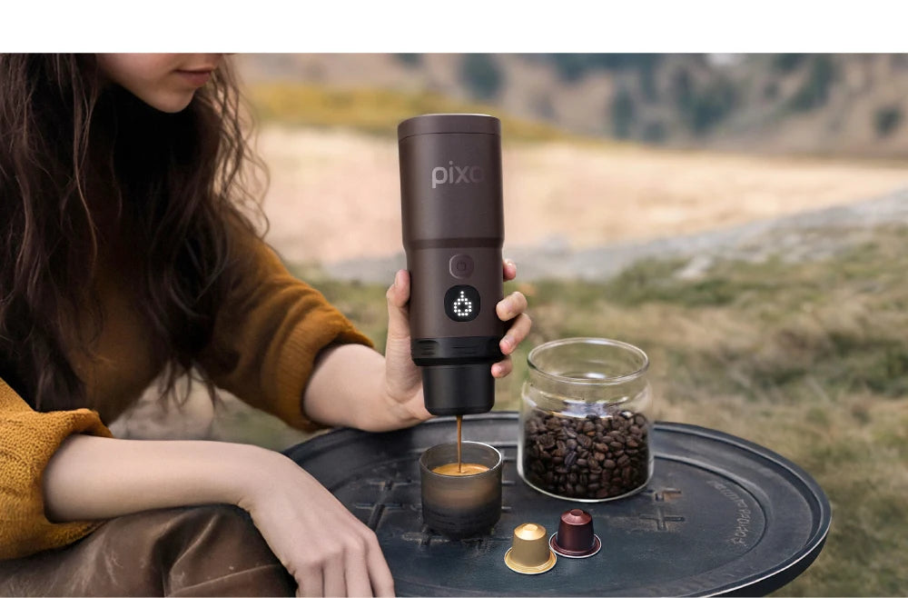 Cordless Compact Espresso Maker Ground Coffee and NS Capsule Compatible