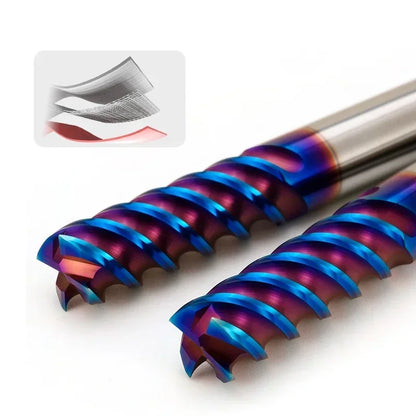 16mm HRC72 Heavy Duty Carbide CNC End Mill 100mm