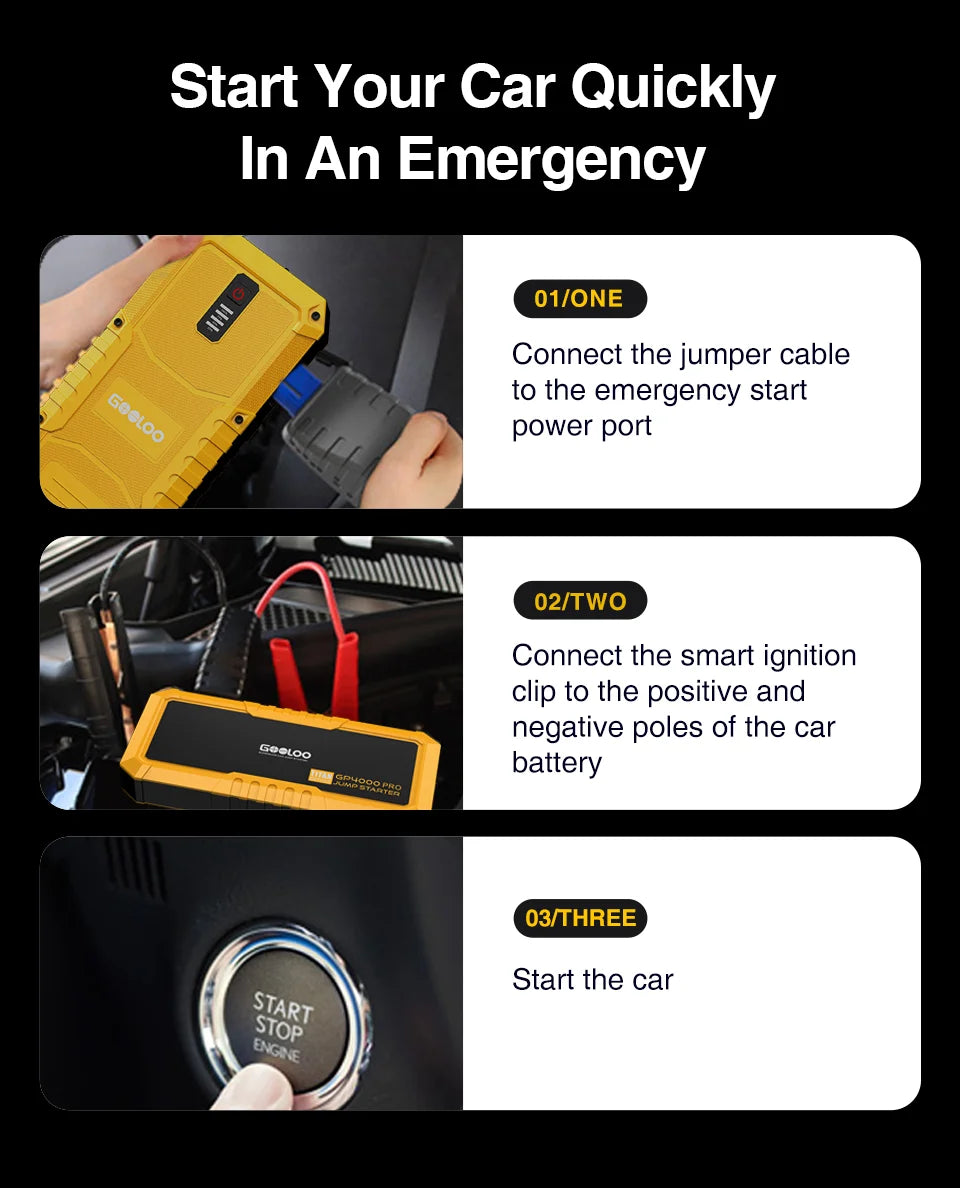 26800mAh 4000A Car Jump Starter Power Bank