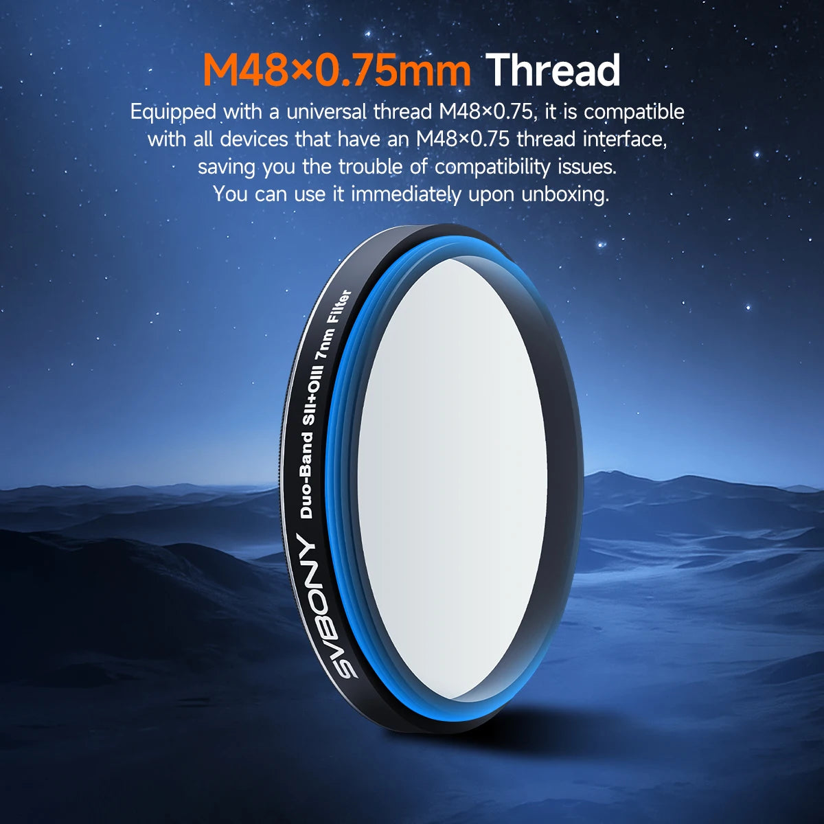 7nm Dual-Band SII OIII Nebula Filter for Astrophotography