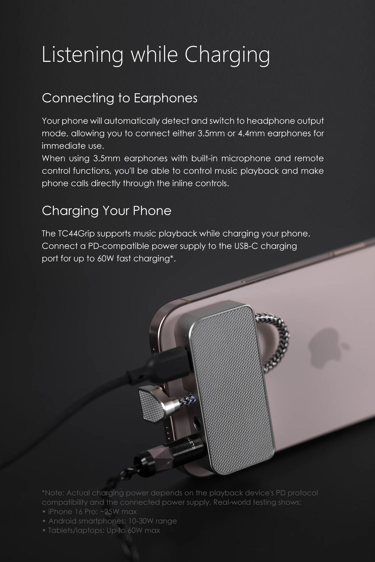 Portable DAC AMP 3.5mm 4.4mm Balanced DSD256 60W PD