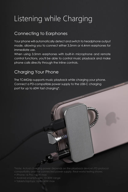 Portable DAC AMP 3.5mm 4.4mm Balanced DSD256 60W PD