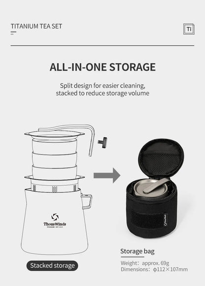 Portable Camping Tableware and Kettle Set
