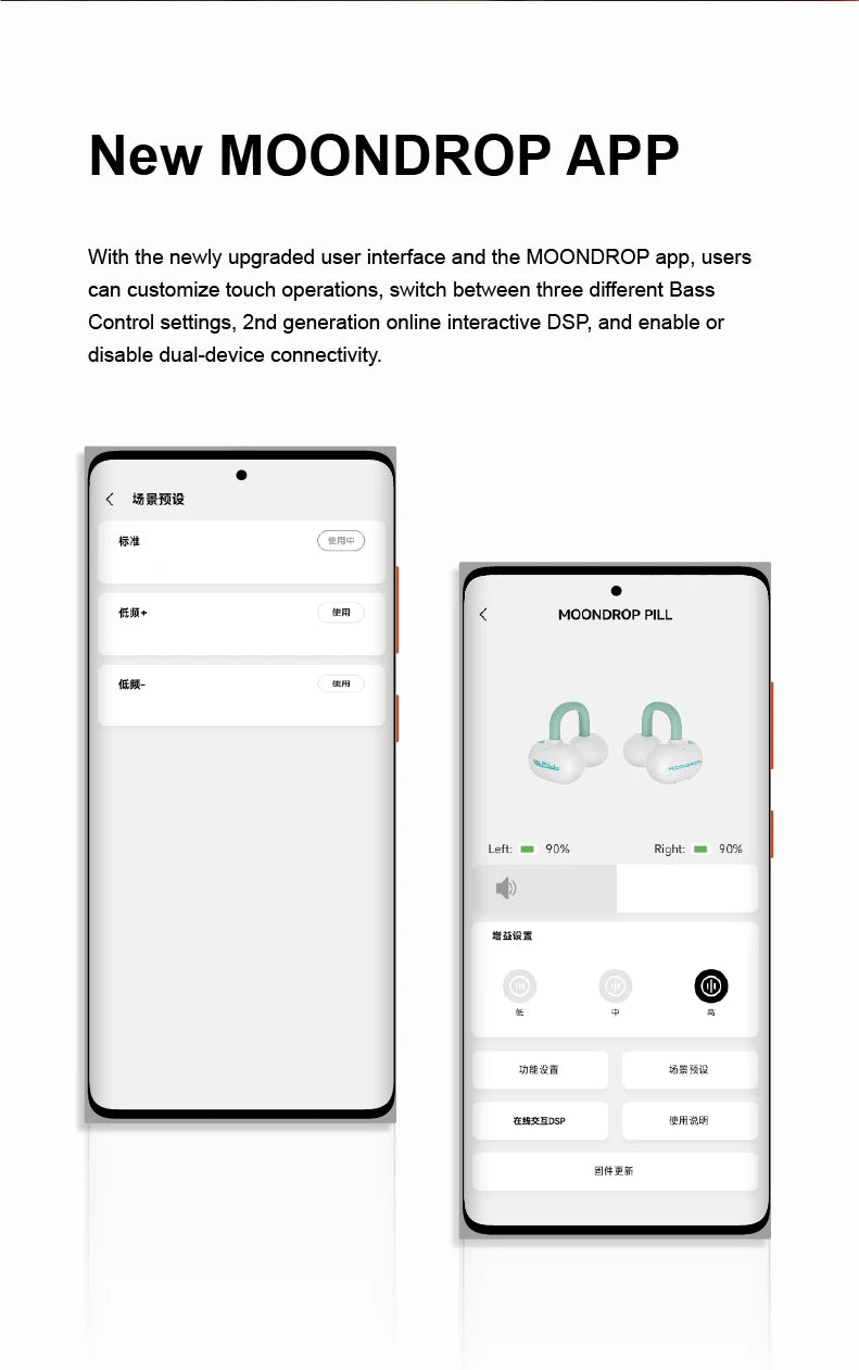 Green Bluetooth 6.0 Open-Ear Earphones with Built-in Mic and IPX4