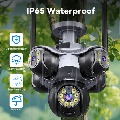 Five Lens WiFi Security Camera with Two Way Audio 128GB