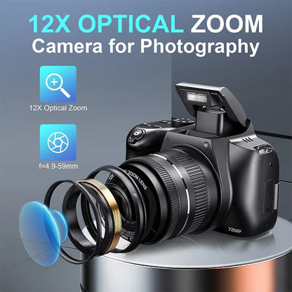 UHD 4K Photography Camera 72MP for YouTube and Vlogging