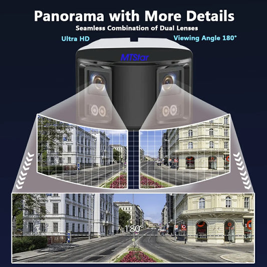 Wide-Angle 4MP IP Camera with Human & Vehicle Alerts
