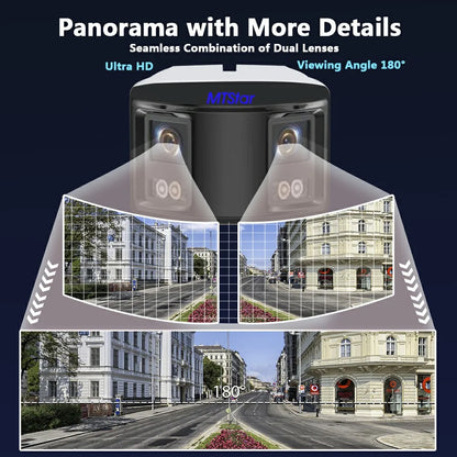 4MP Dual-Lens Security Camera with 180° Panoramic View