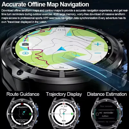 Men’s GPS Smart Watch Steel 10ATM