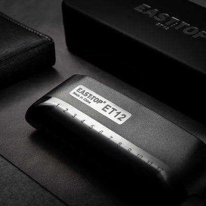 12 Hole Chromatic Harmonica Key of C Black