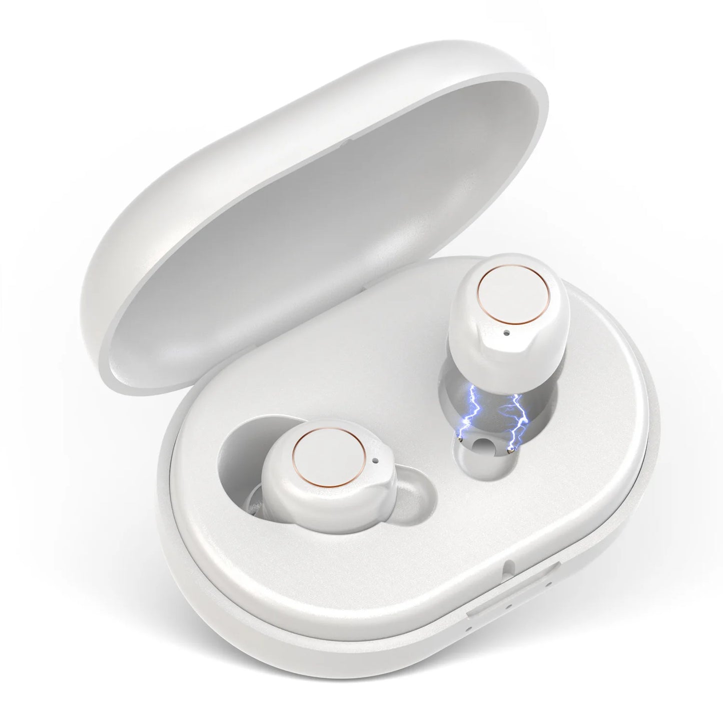 White Mini Magnetic Hearing Amplifier for Seniors