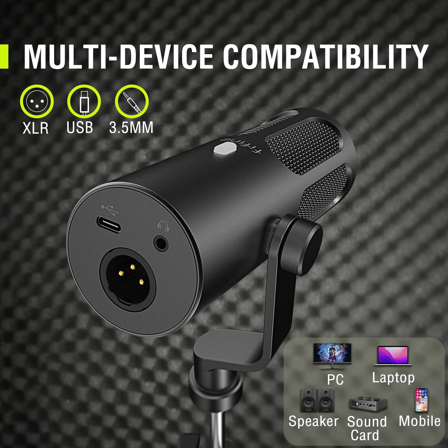 Premium Sound USB/XLR Microphone for Recording