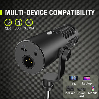 Premium Sound USB/XLR Microphone for Recording