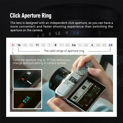 Compact 27mm F2.8 Prime Lens for Fuji X Cameras
